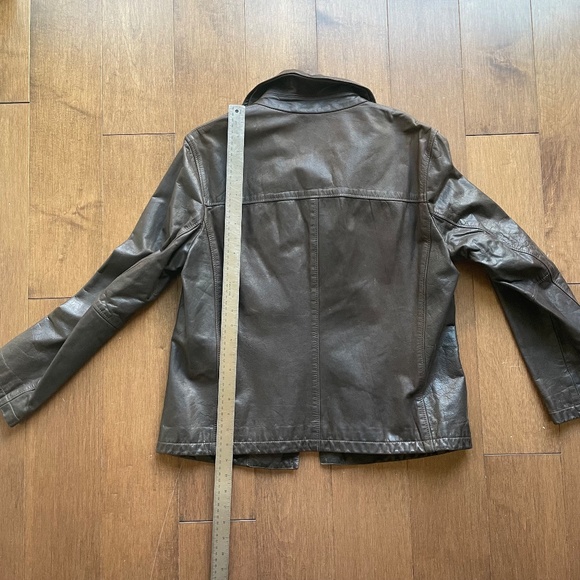 Oversized Vintage 90s Roots Leather Jacket Chocolate Brown - Picture 13 of 13